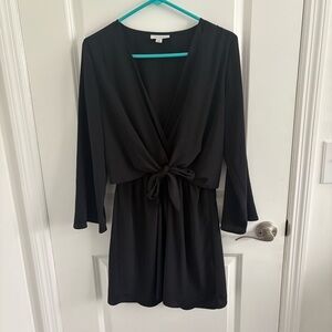 Topshop Black Dress with Tie Detail